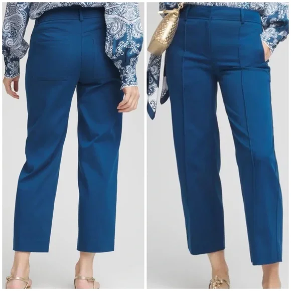 Chico’s Elegant Blue Women's Pants capri - Picture 3 of 5